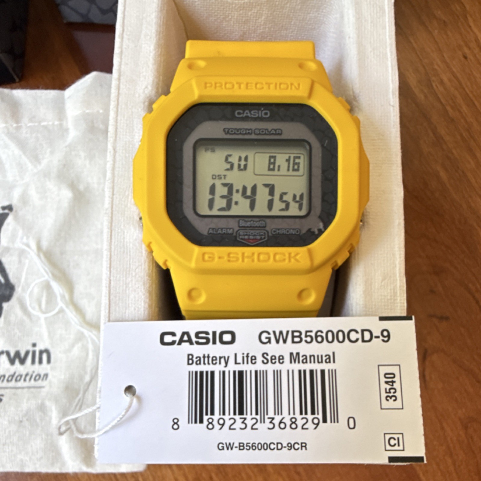 Casio G-Shock GW-B5600CD-9 Charles Darwin Foundation Limited Edition Watch