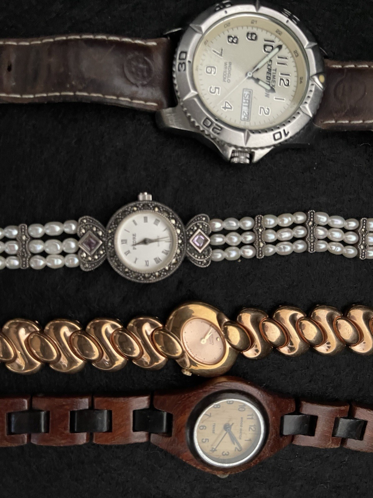 Lot of nine watches Timex Seiko Citizens Jaz Pendre Tense Pulsar and Fashion