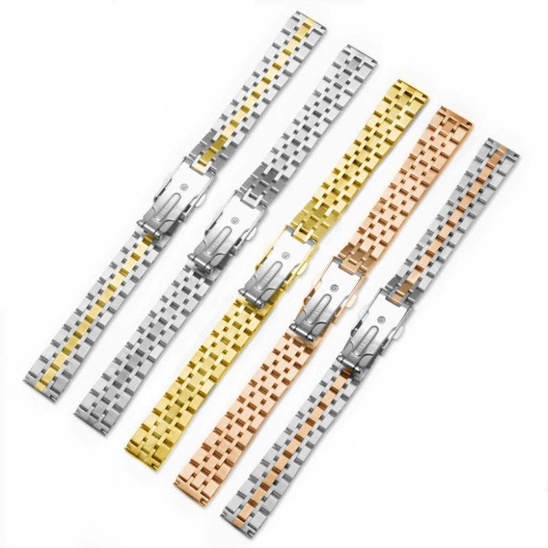 10/12/14-22mm Bracelet Ladies Stainless Steel Watch Band Replacement Strap Clasp