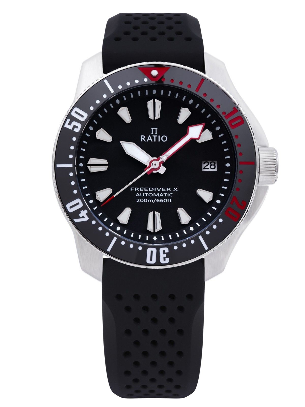 Ratio FreeDiver X Marine Black Ceramic Inlay Automatic RTX001 200M Men’s Watch
