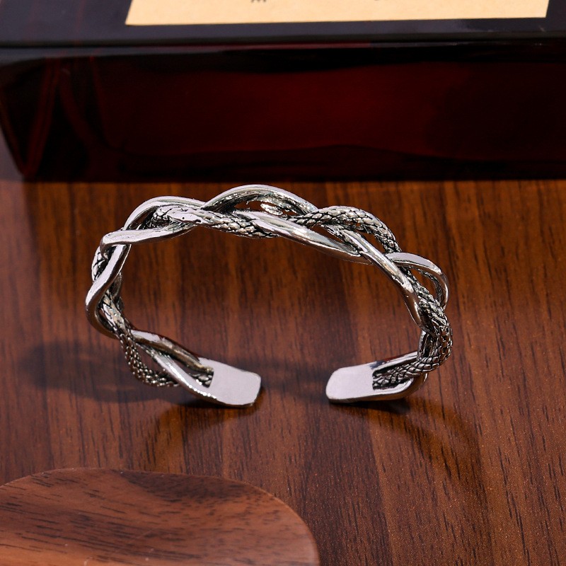 Zinc Alloy Bracelet Luxury Hundred Open Bracelet Thick Cuff Bracelet Bangle
