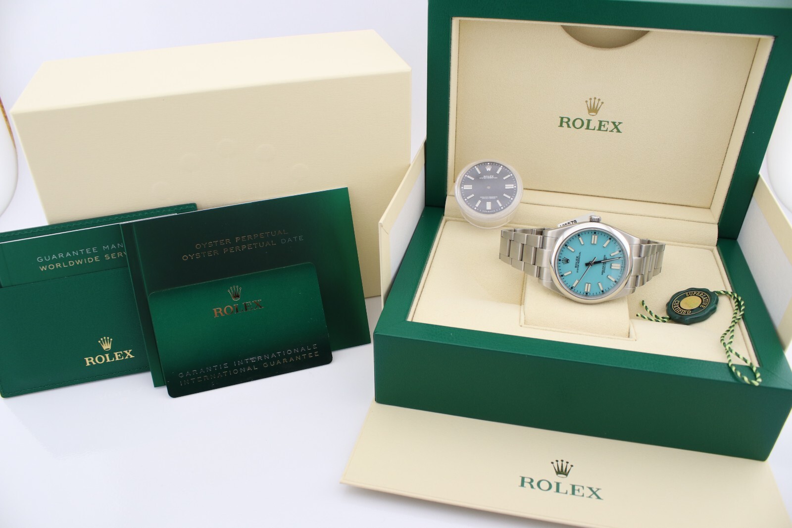 Rolex 124300 Oyster Perpetual 41mm Custom Turquoise Dial