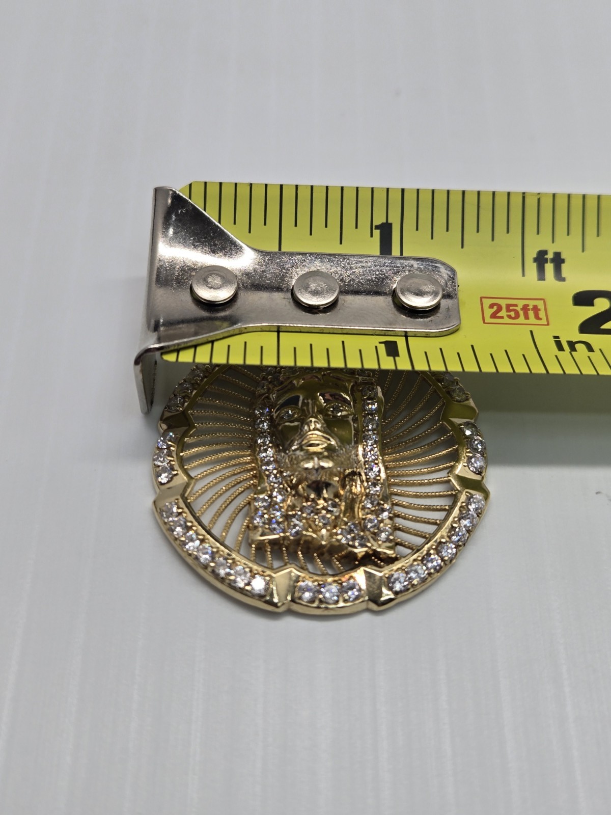 10k Yellow Gold Christ Pendent | 6.5 Grams | @ 6mm Chain Bail • Jesus Head