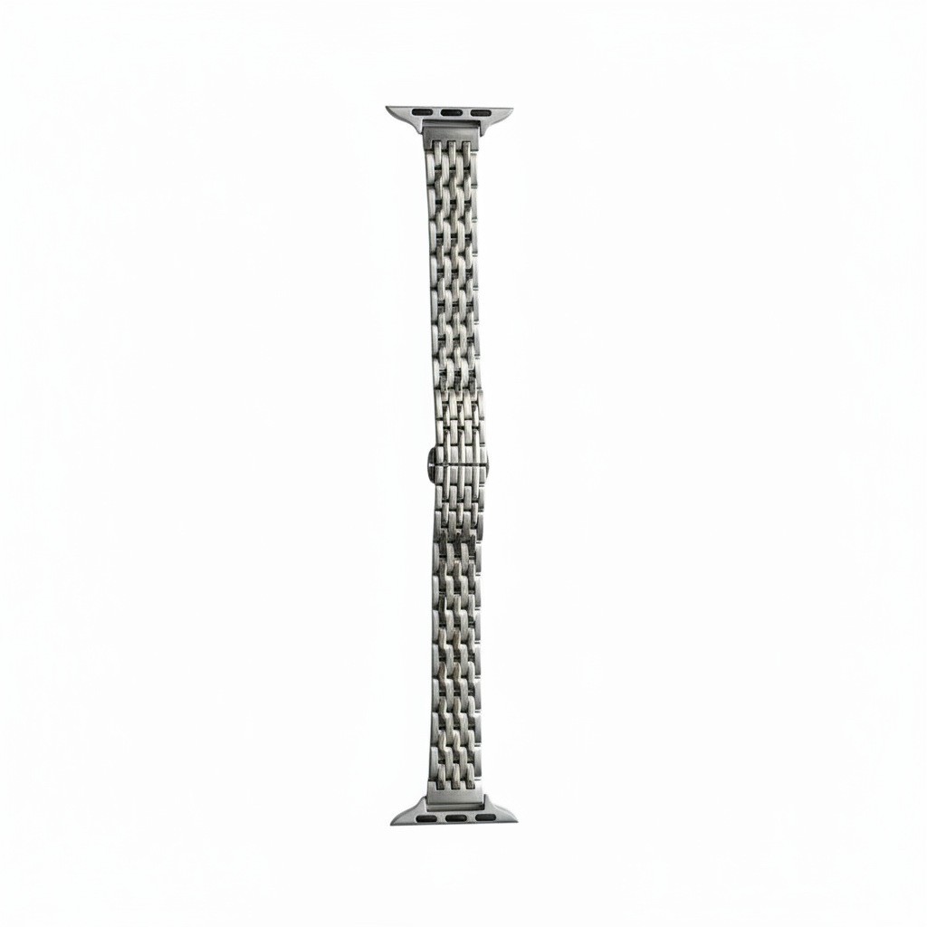Women Thin 7 Link 316 Stainless Steel Watch Strap Compatible for Apple Watch