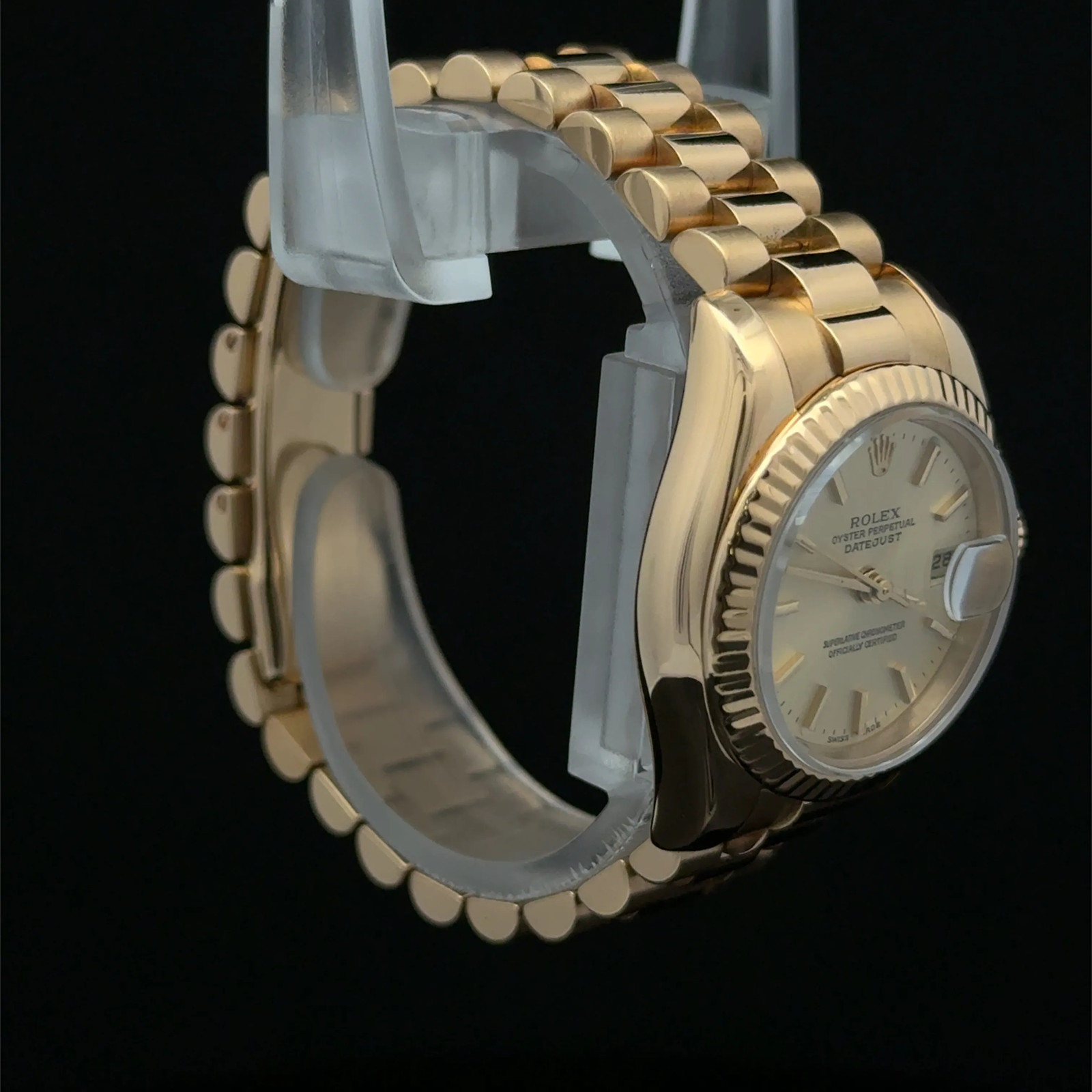 2004 Rolex Datejust Lady President Champagne Stick President 179178 Complete YG
