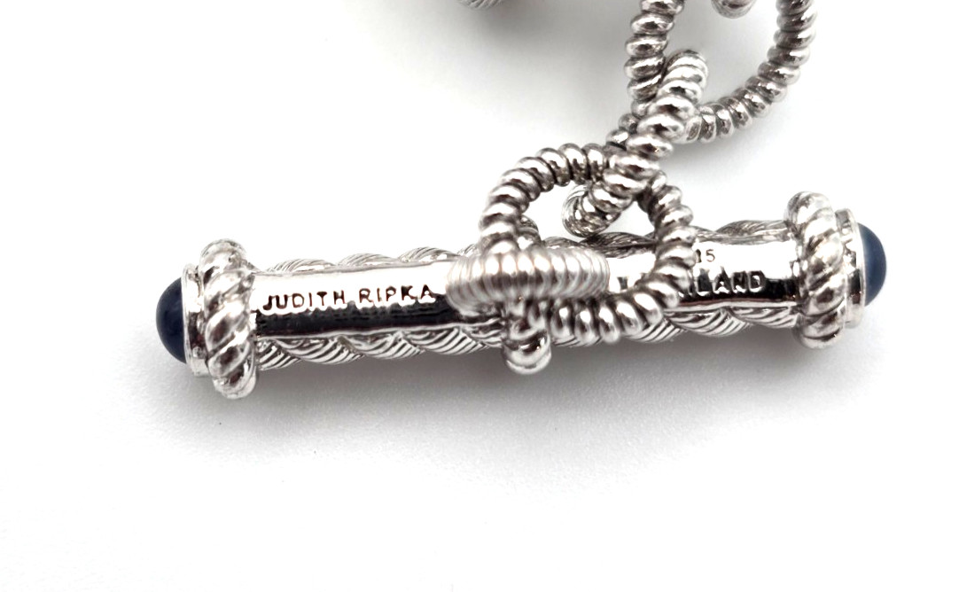 Judith Ripka Frosted Quartz Sterling Silver Bracelet 7.5″ Long
