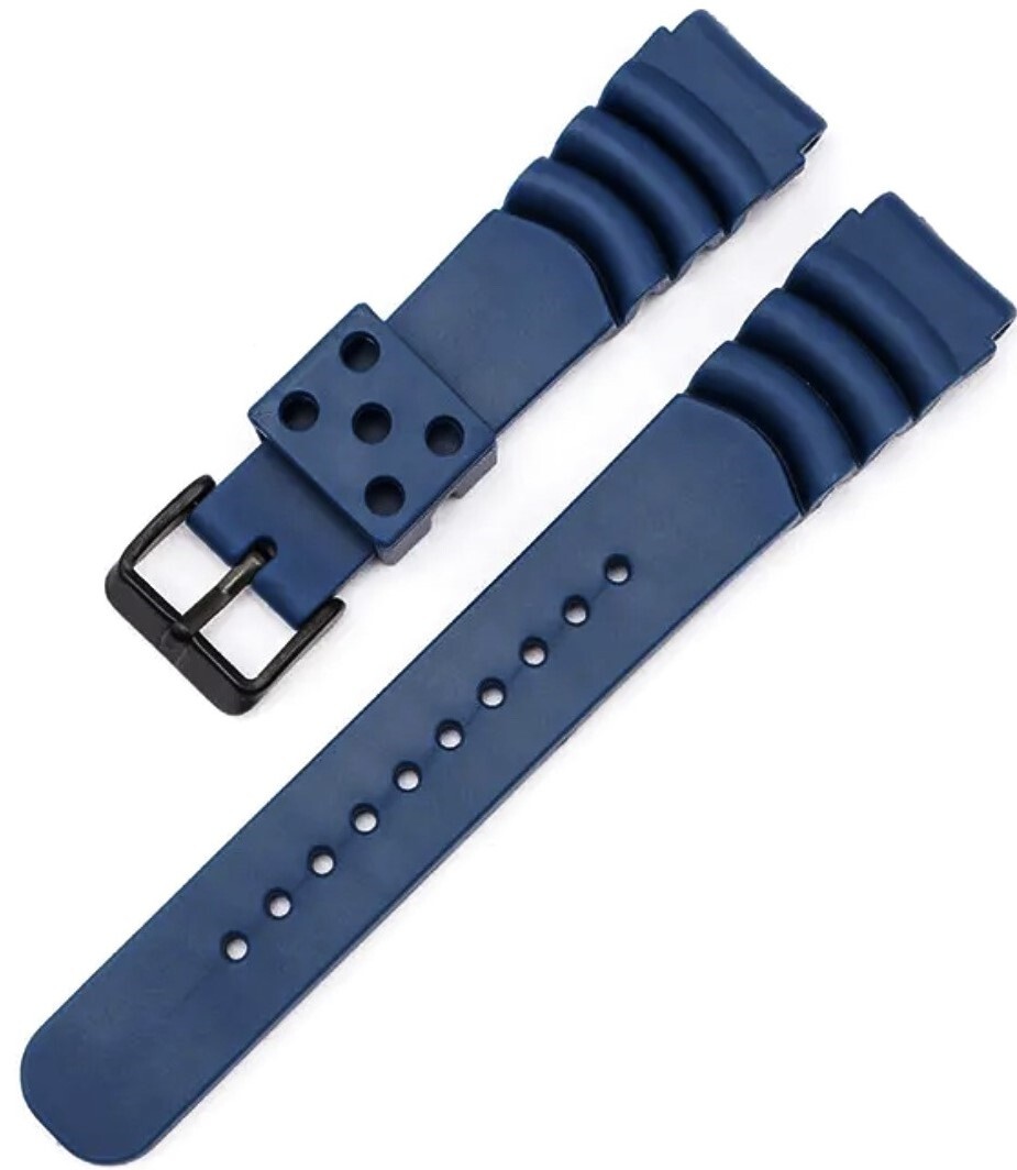 CITIZEN SEIKO COMPATBILE BLACK BUCKLE RUBBER DIVER SPORT WATCH STRAP BAND