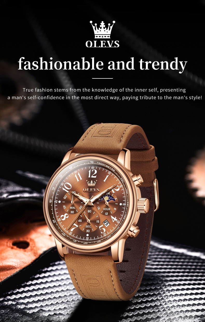 OLEVS 2912 Luminous 3ATM Waterproof Male New Year Present Leisure Quartz Watch