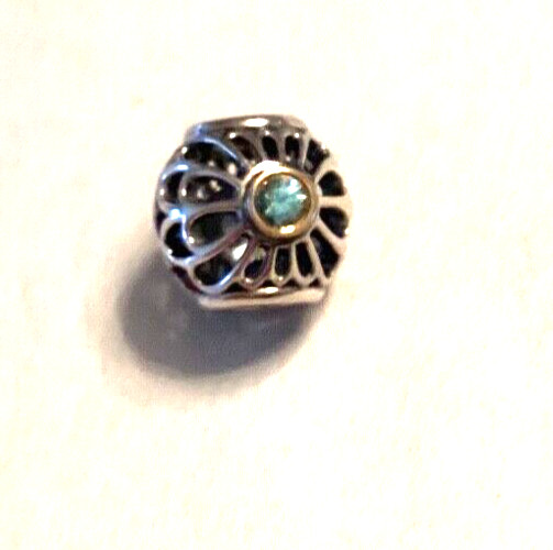 Pandora 791173SSG Sterling Silver S925 ALE “Allure Green Spinel” Charm—#590