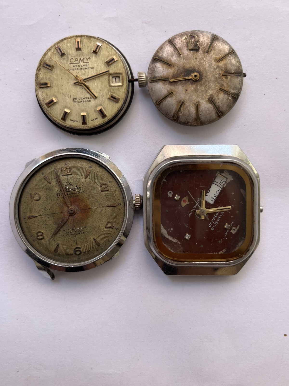 VTG Swiss ETA Movement Lot 1113 2472 2879 2451 Benrus Atlantic Camy For Parts