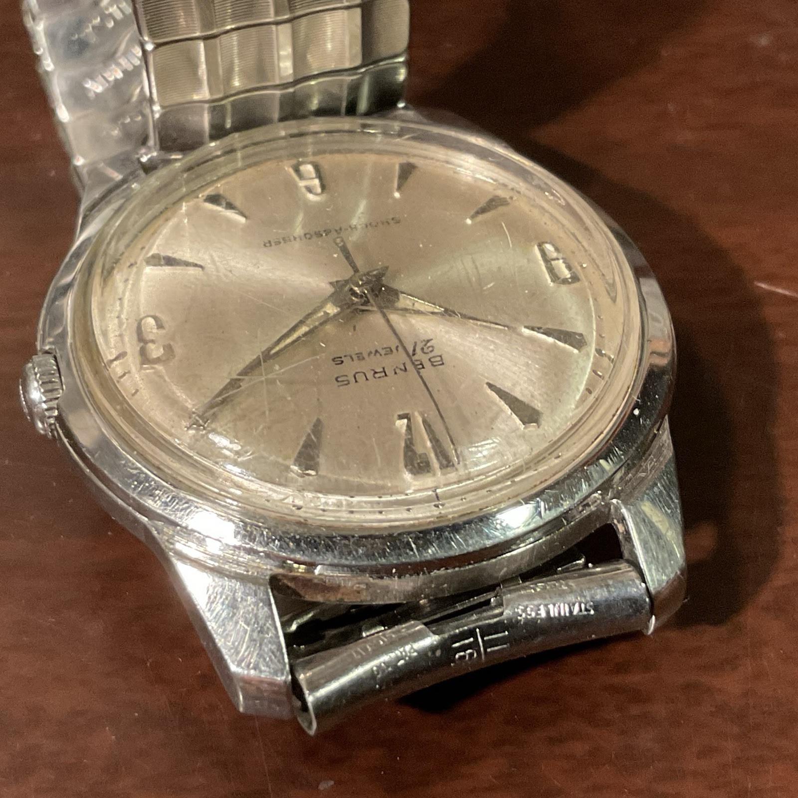 Vintage Benrus 21 Jewel Series 3001 Shock Absorbing Water Proof Men’s Watch Work