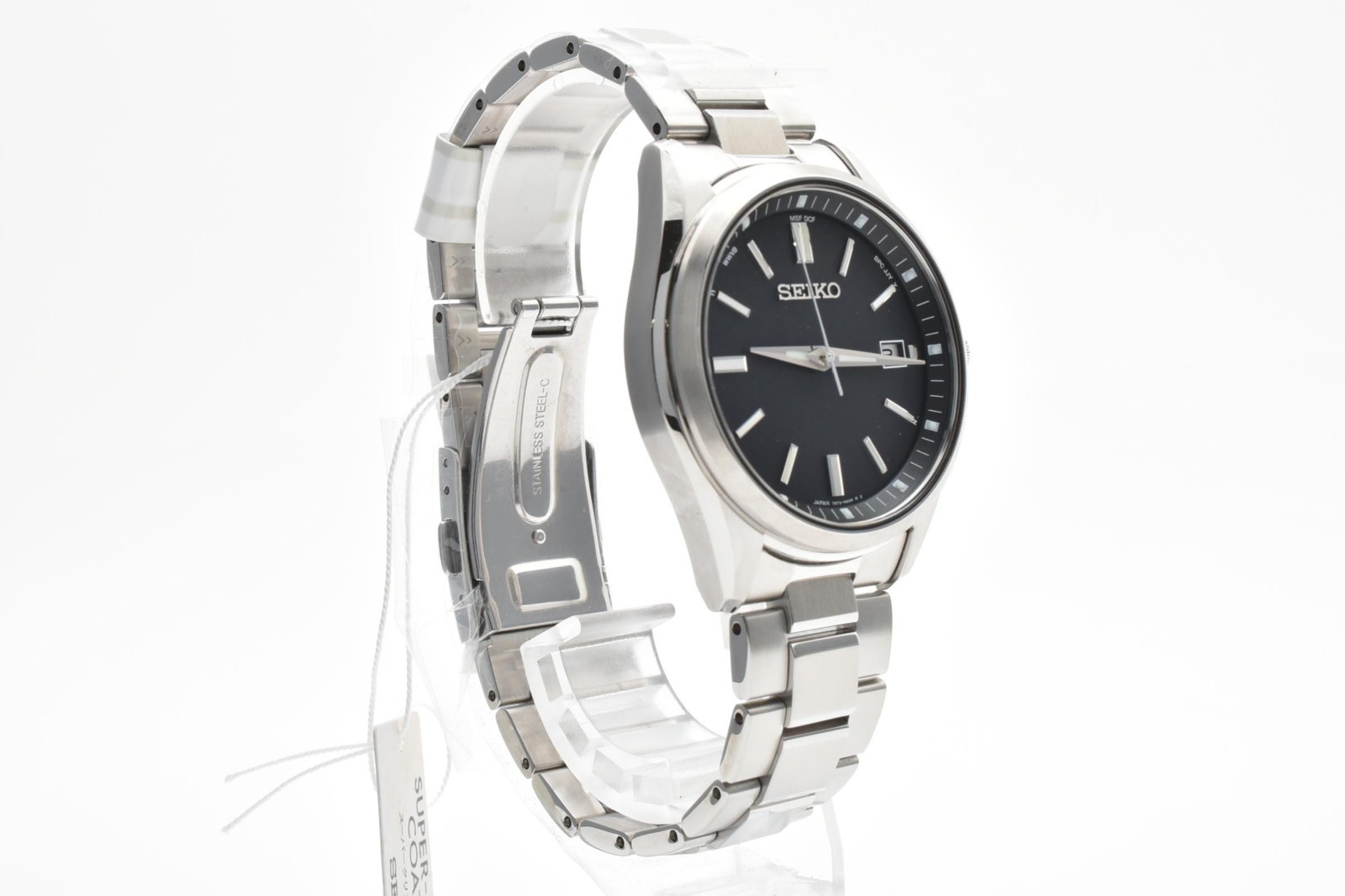 [UNUSED w/Box,Paper] Seiko SBTM323 Black Dial Solar Radio-Controlled Japan