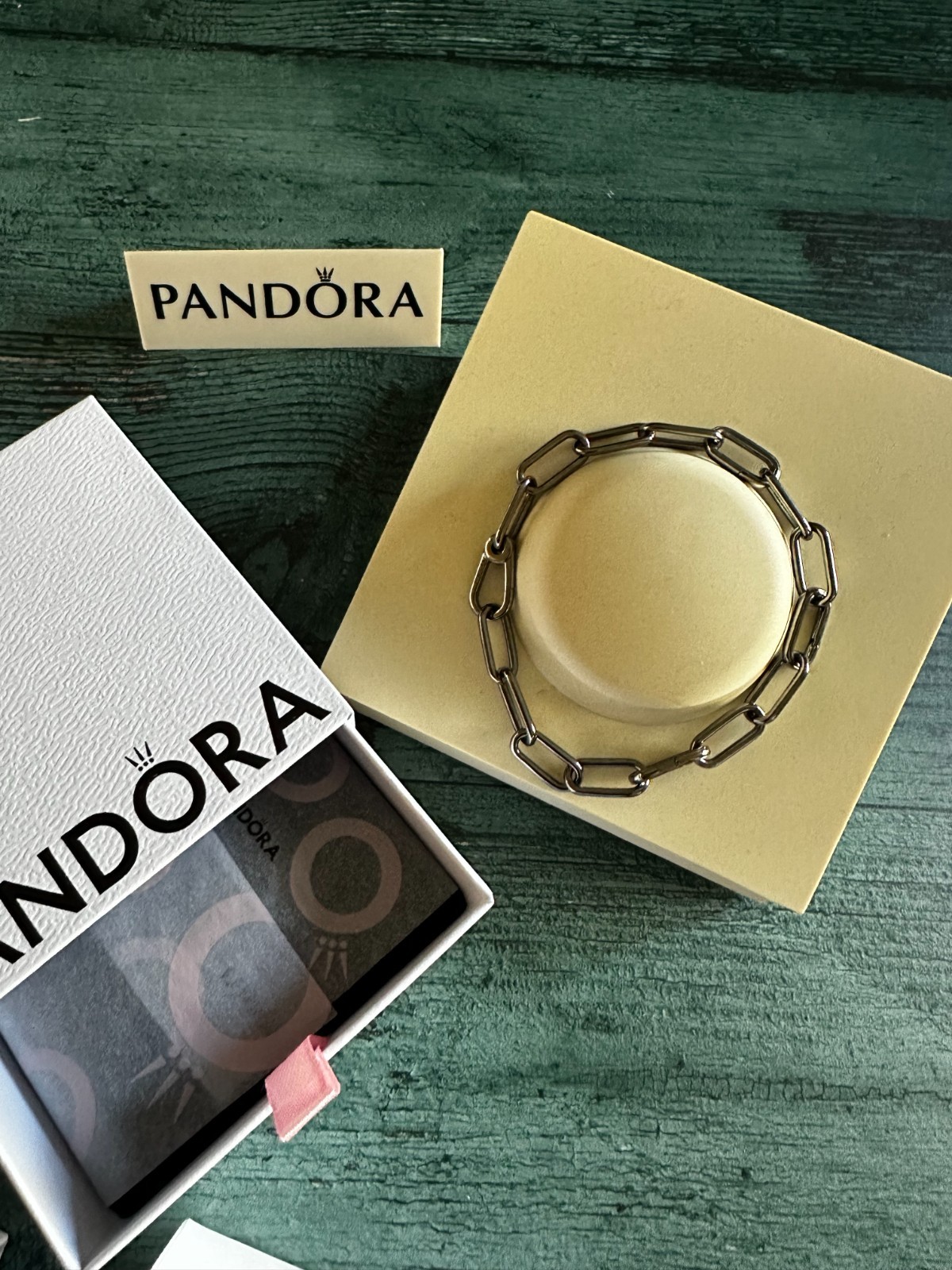 100% NEW PANDORA Me Style Ruthenium Link Chain Bracelet 549588C00 21cm~8.2 inc