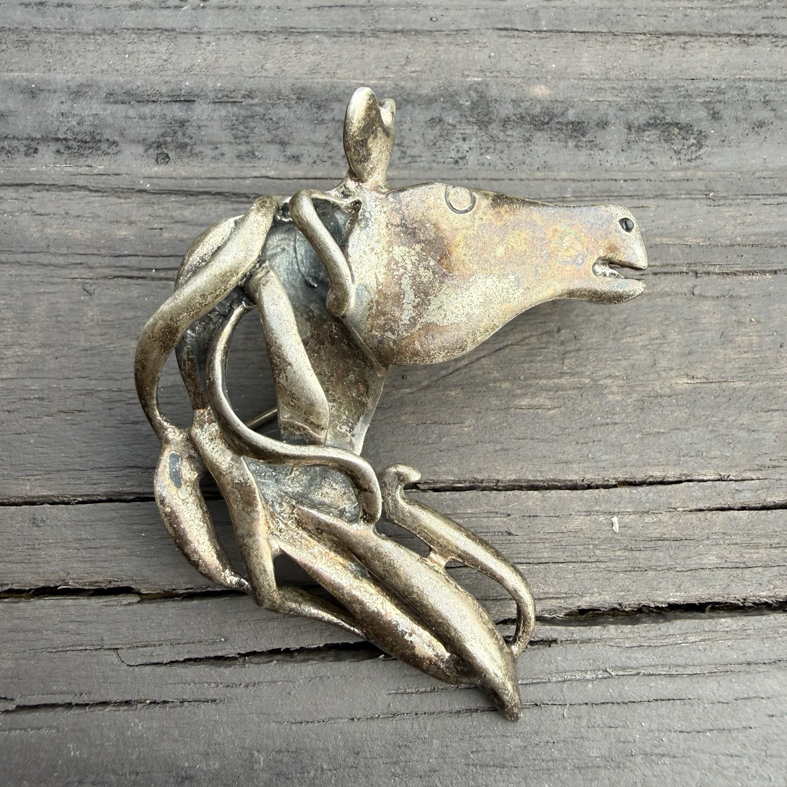 Vtg Silpada Sterling Horse Head Pendant Brooch 925 Sculptural Equestrian 15.42g