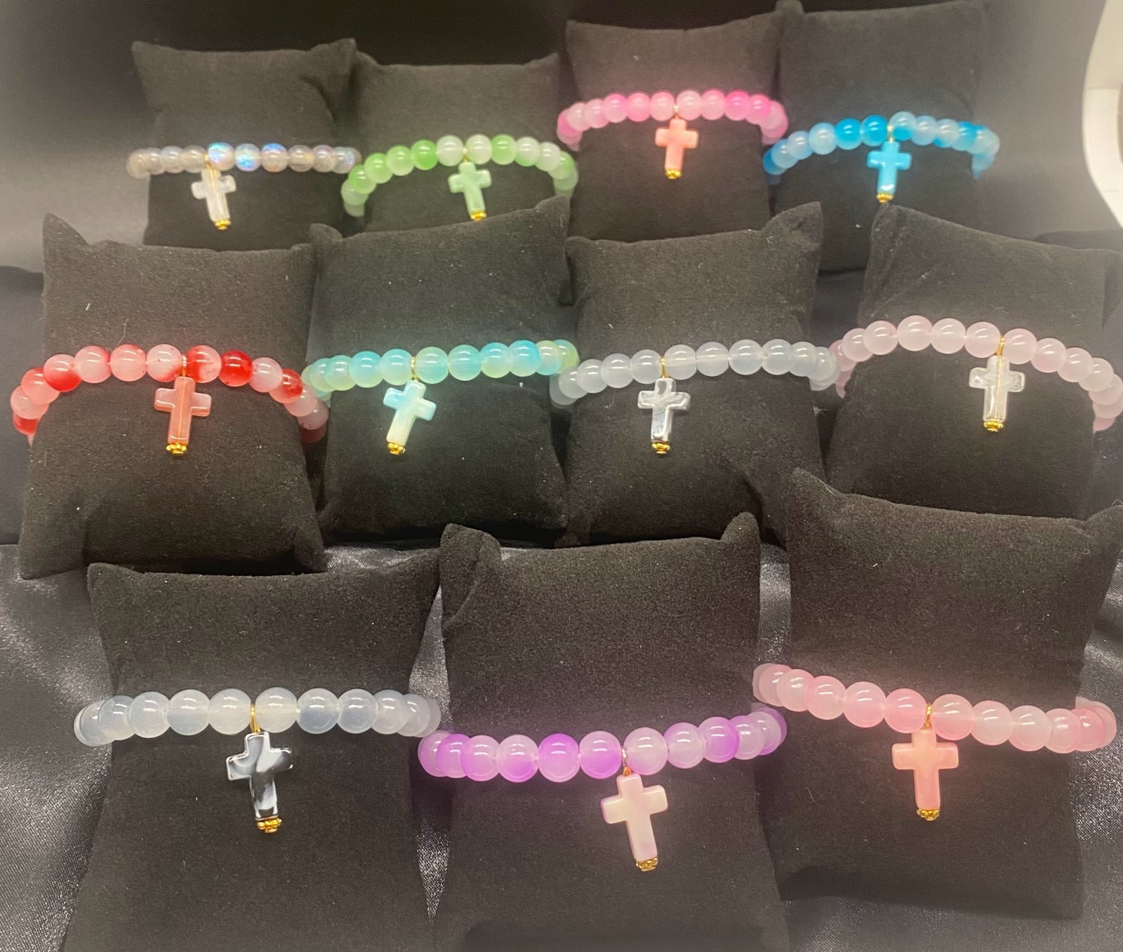 Handmade Beaded Cross Bracelet