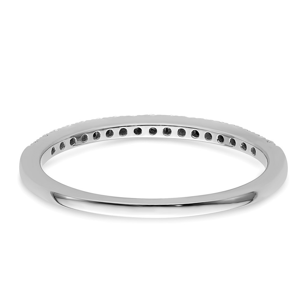 14k White Gold 1/6 carat Lab Grown Diamond Complete Wedding Band Ring Size 6