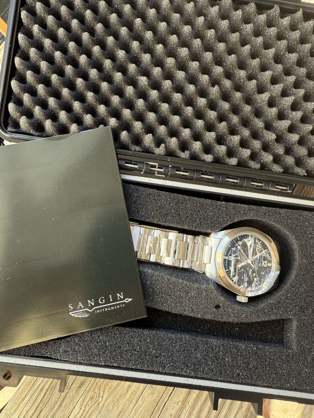 MINT Sangin Instruments KINGMAKER AUTOMATIC FIELD WATCH. COMPLETE SET