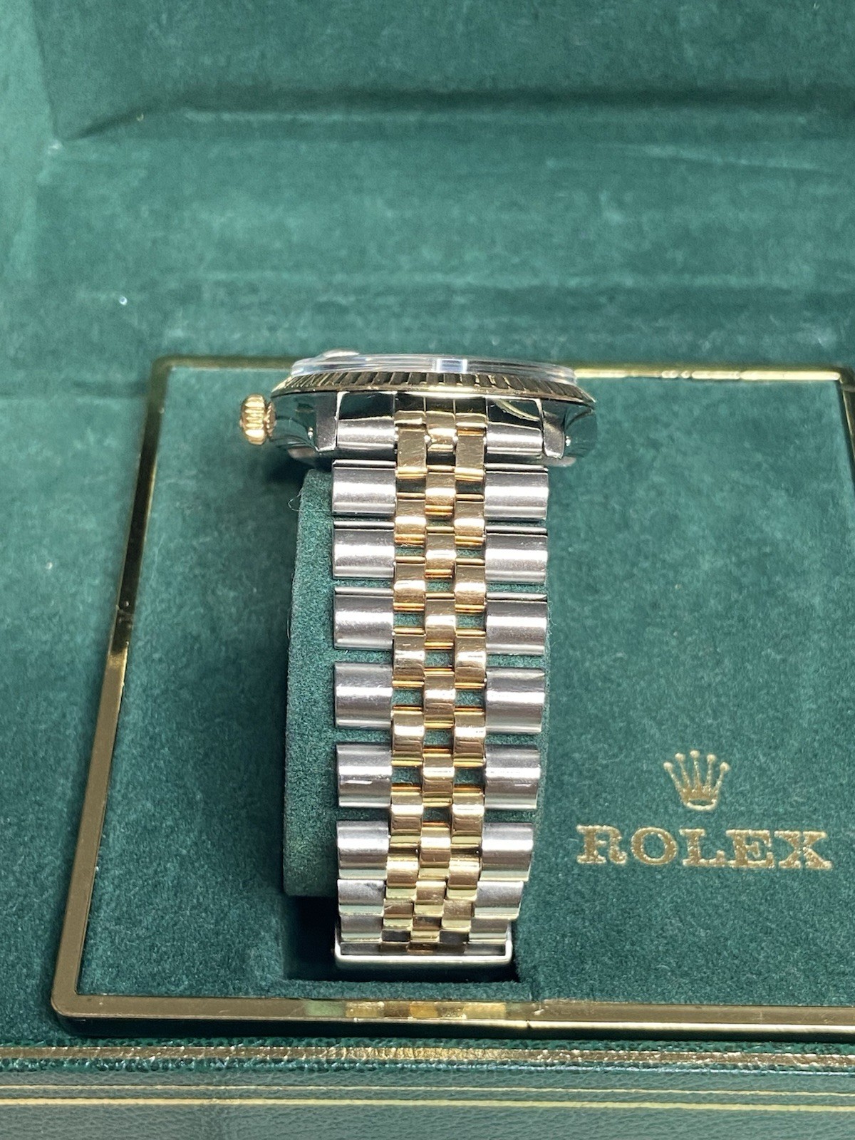 ROLEX ♛ Oyster Perpetual Date 15053* SS & 18K Full Set With Extra Dial ~Preloved