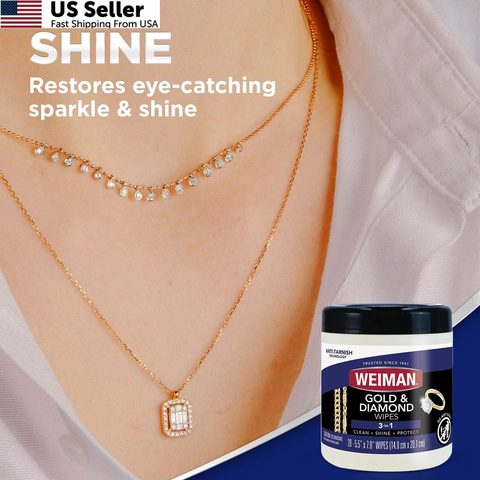 Weiman Gold & Diamond 3-in-1 Wipes – The Premium Jewelry Small, White