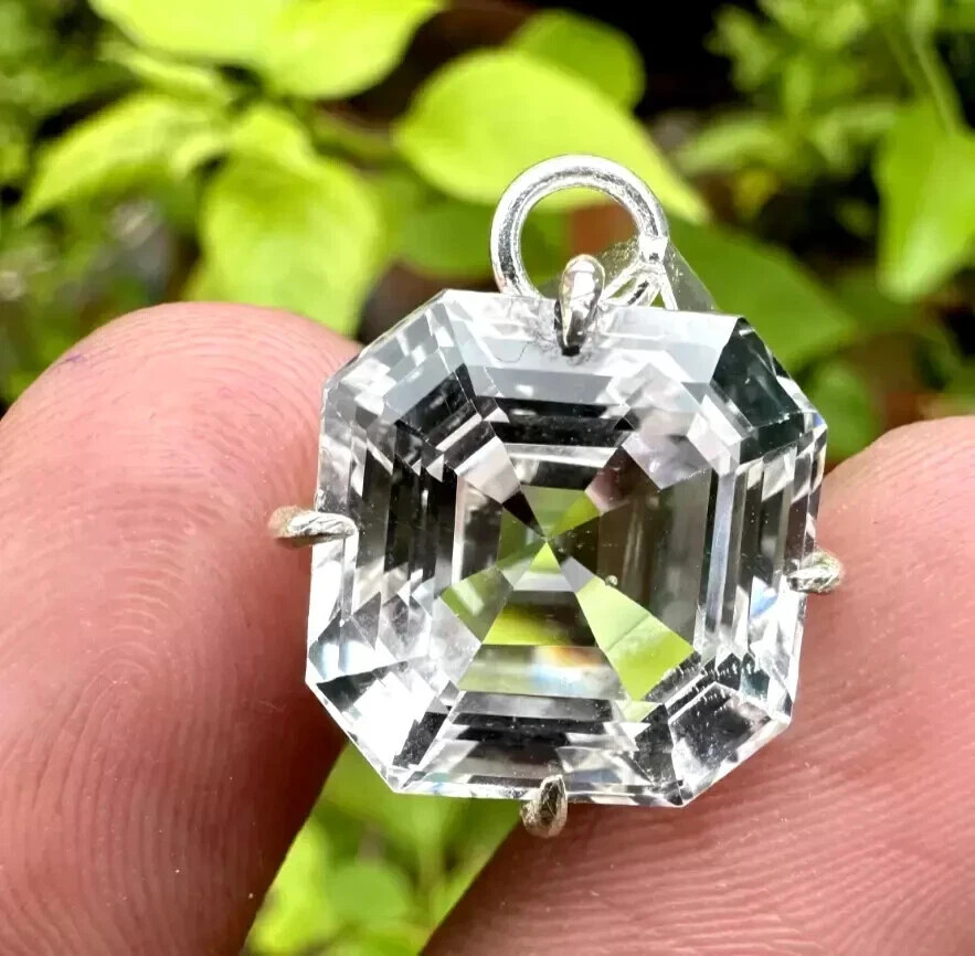 Natural 20 Ct Ceylon White Sapphire Asscher Cut AGL Certified Loose Gemstone