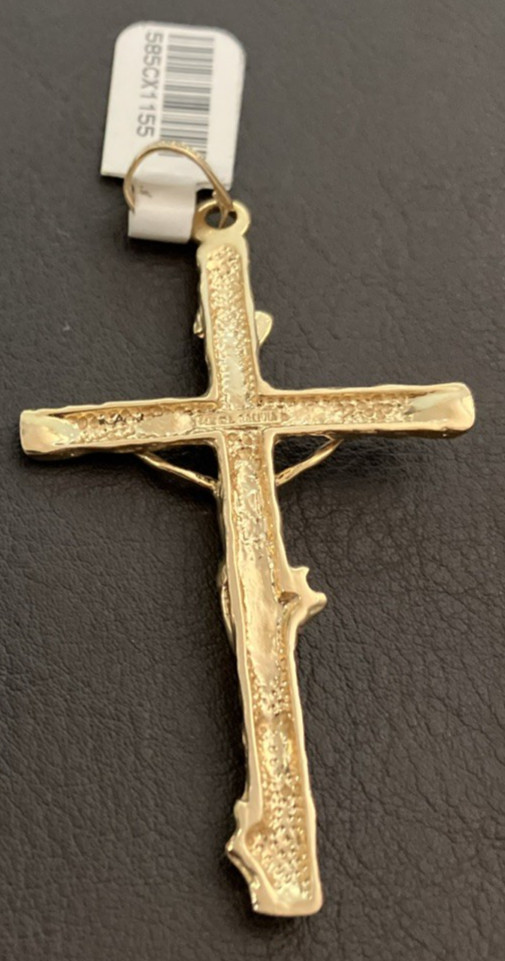 14kt Solid Real Gold Crucifix 11.55 Grams Jesus Cross – Hallmark RL Bolivia 14k