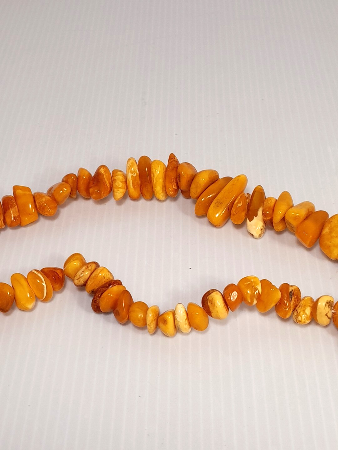 Vintage Natural Butterscotch Egg Yolk Baltic Amber Bead Necklace 34” 114 G