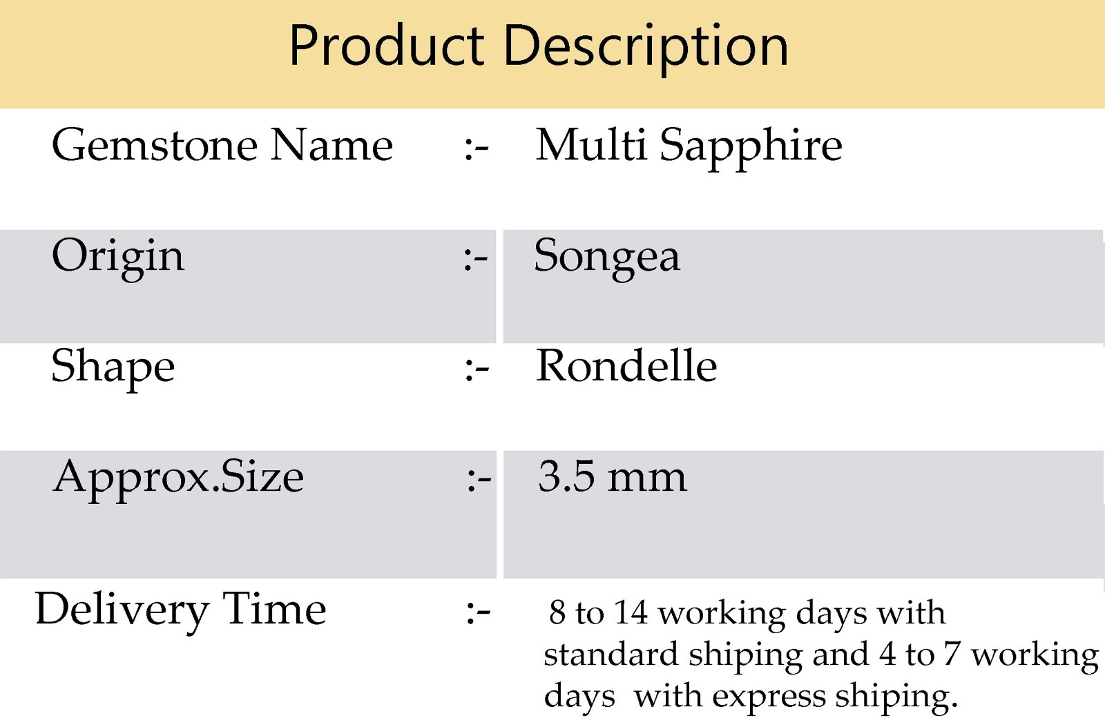 Songea 3.5mm Multi Sapphire Faceted Rondelle Gemstone Beads Necklace 17″