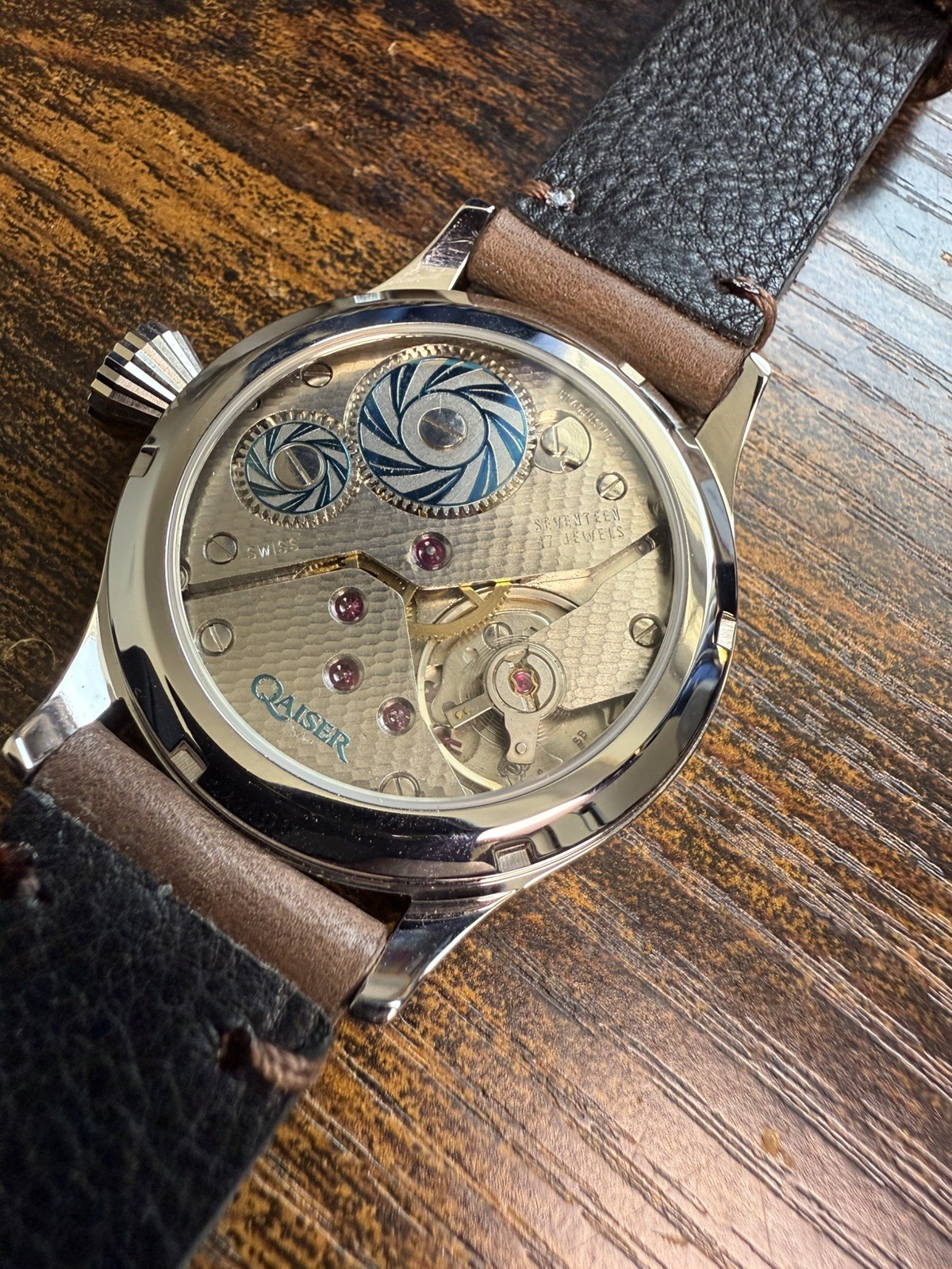 One-of-a-Kind Handmade Swiss ETA 6498 Watch | Sapphire | Leather Strap