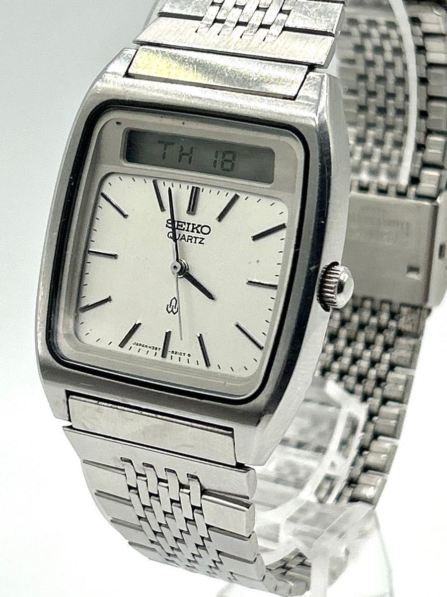 Seiko H357-5130 Ana-Digi Square Hybrid Quartz Men’s Watch Working From Japan