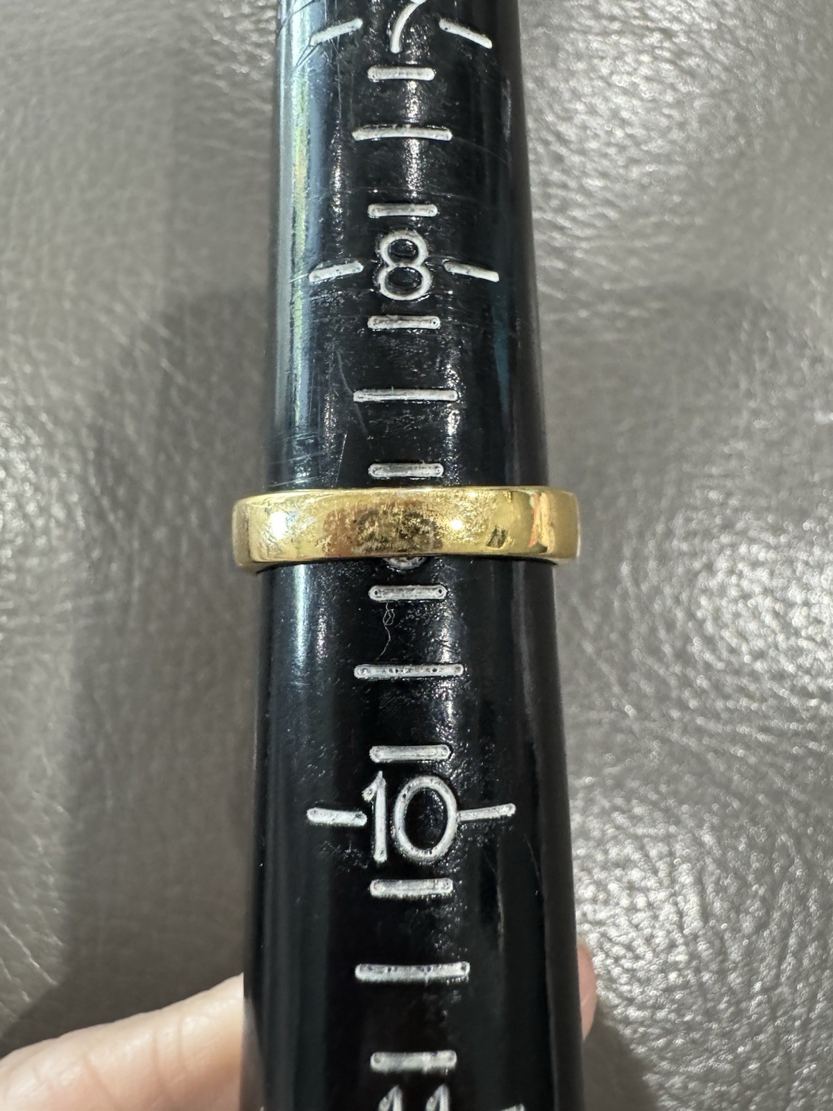 Gold Plated Sterling 925 CZ channel Set PMJ ring band Sz 9 Men’s / Women’s
