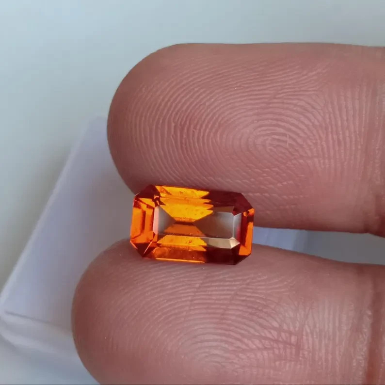 Eye Clean Mozambique Hessonite Garnet Cut Gemstone January Birthstone 2.85 Ct