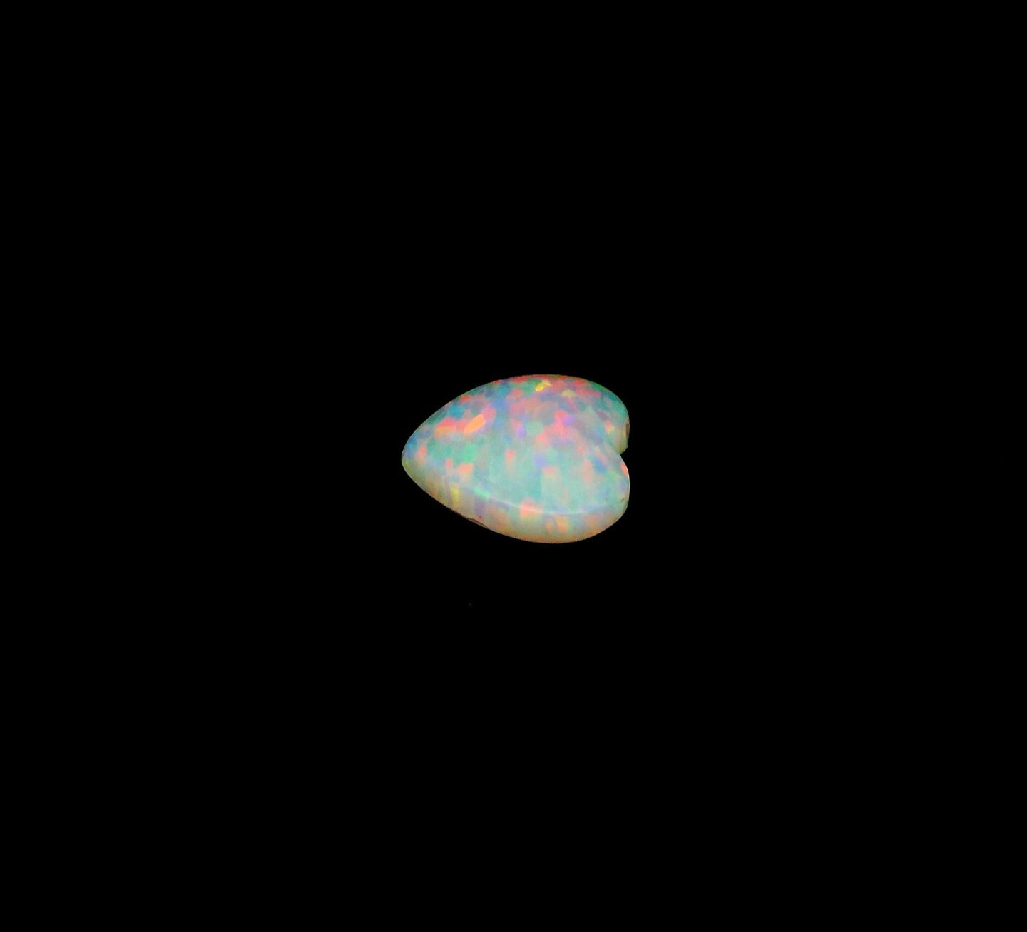 0.30ct Heart Shape White Multi-Color Opal 6 x 6 mm