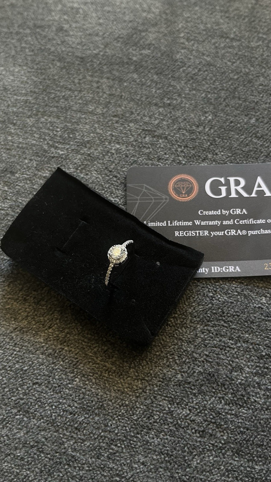 0.5-Carat Moissanite Engagement Ring, D Color, VVS1 Clarity, GRA Certified