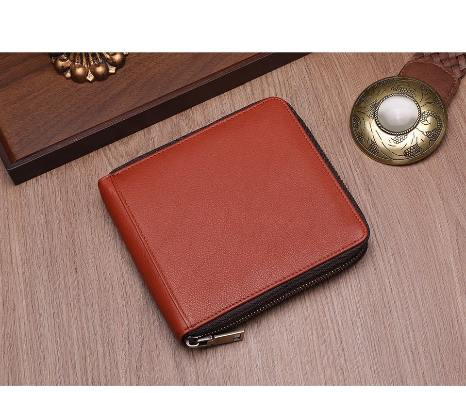 Luxe Brown Cowhide Genuine Leather Watch Organiser Travel Watch Storage Bag Box