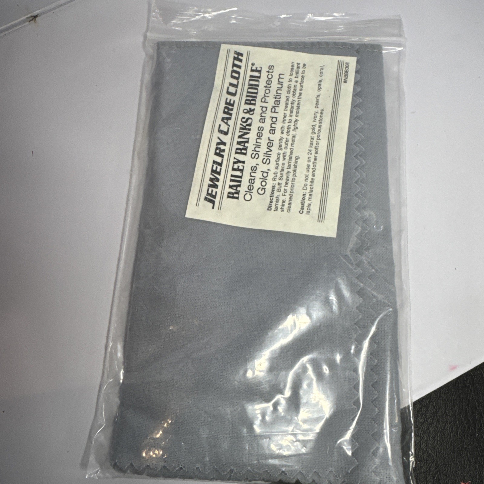 NIP Gray BAILEY BANKS & BIDDLE Jewelry Care Cloth – Cleans, Shines, & Protects