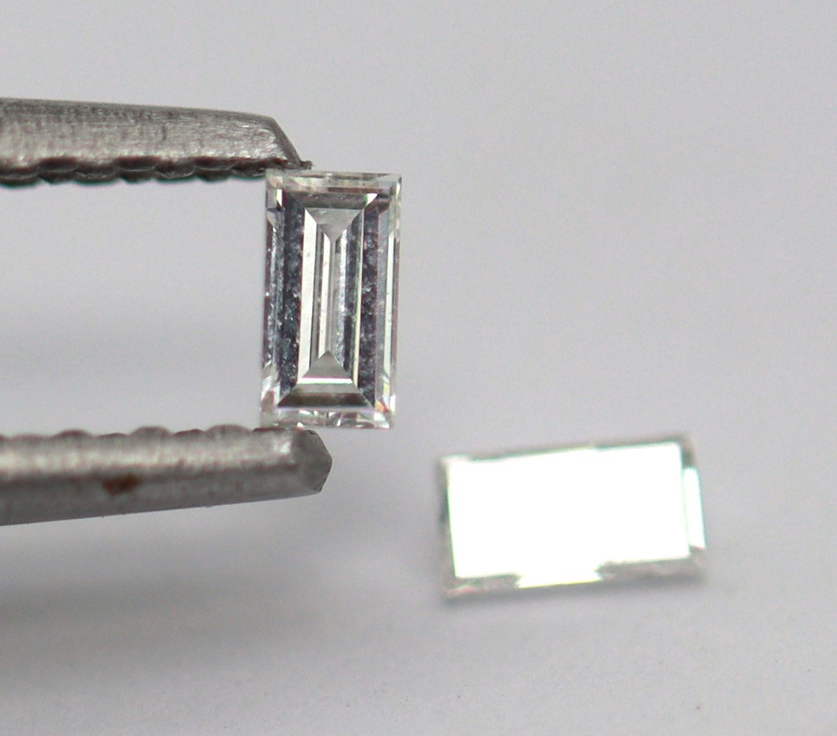 0.089 Ct 100% Natural Loose Diamond Straight Baguette Cut 2 x 1 mm 2 Pcs F/VVS1