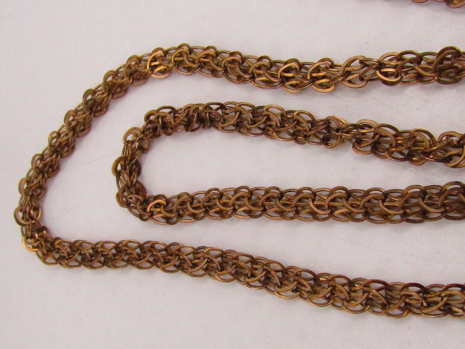 ANTIQUE VICTORIAN LADIES WATCH CHAIN WITH 1OK GOLD CAMEO SLIDE & G.F. CHAIN*