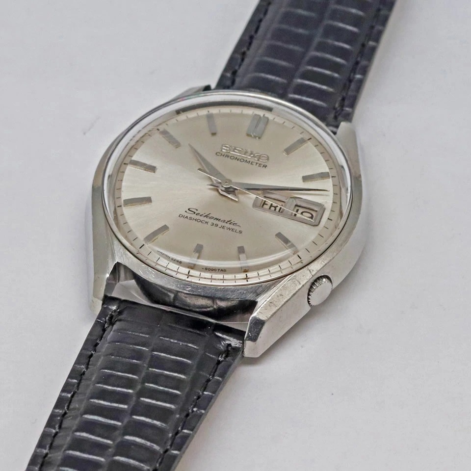 SEIKO SEIKOMATIC CHRONOMETER 6246-9000 1966 Vintage 36.5mm SS Silver Auto Men’s