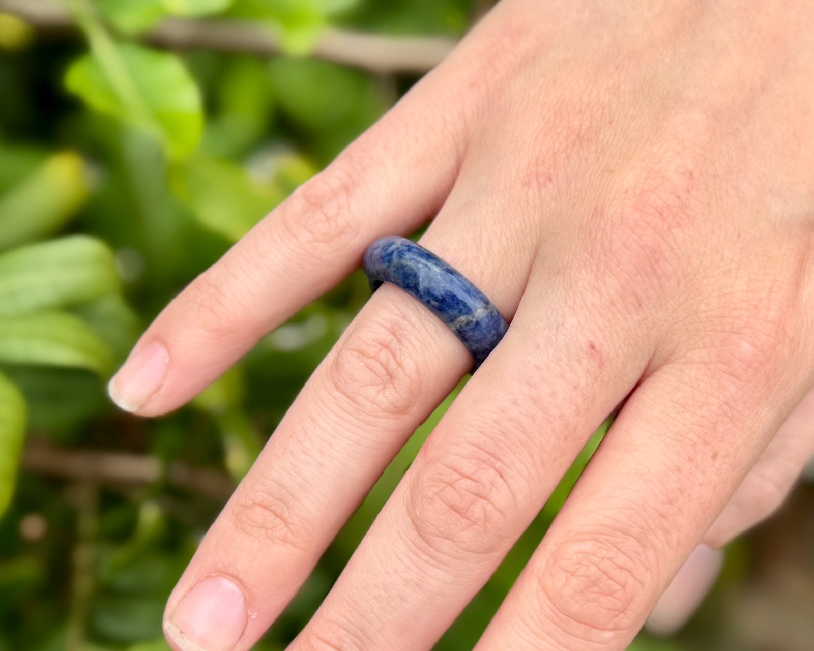Sodalite Ring, Sodalite Gemstone Crystal Jewelry – Choose Size (Crystal Ring)