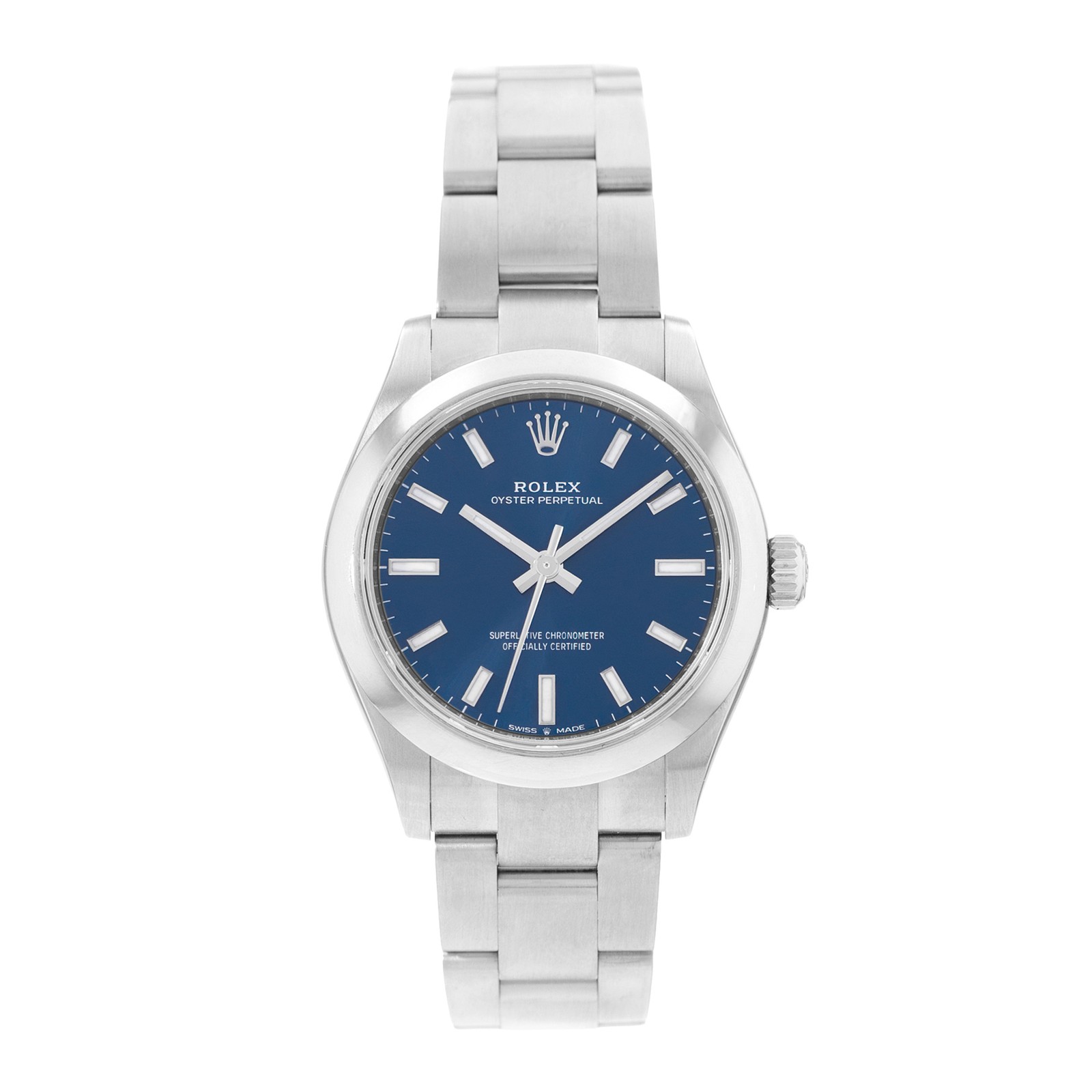 Rolex Oyster Perpetual 31 277200 Blue Dial Steel Automatic Mens Watch Card