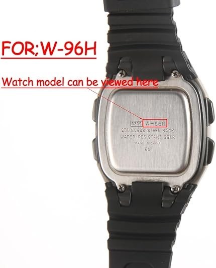 Replacement Watch Strap Band Compatible with Casio Men’s W-96H W96H-1BV Sport