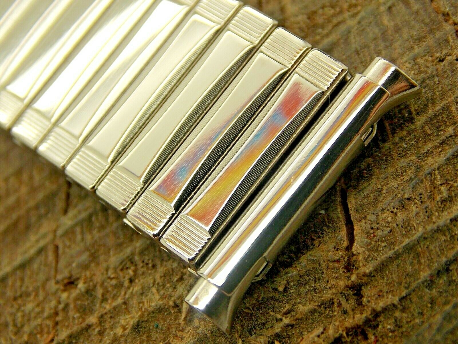 NOS Vintage Stainless Steel Expansion 17.5mm-21mm JB Champion Watch Band Unused
