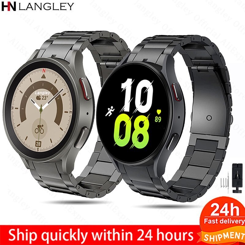 No Gaps Titanium Watch Band for Samsung Galaxy Watch 5/4 40/44mm Metal Strap