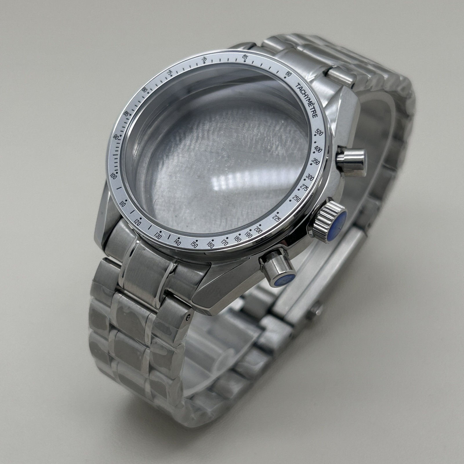 DIY Watch Part Kit for VK63 VK64 Speedmaster 39.7mm Watch Case Steel Strap