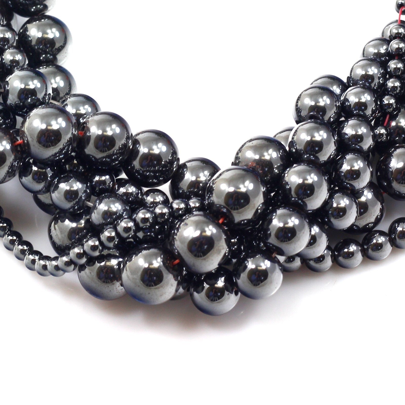 Natural MAGNETIC Hematite Smooth Spacer Round Loose Beads 15″ 4 6mm 8mm 10 12mm
