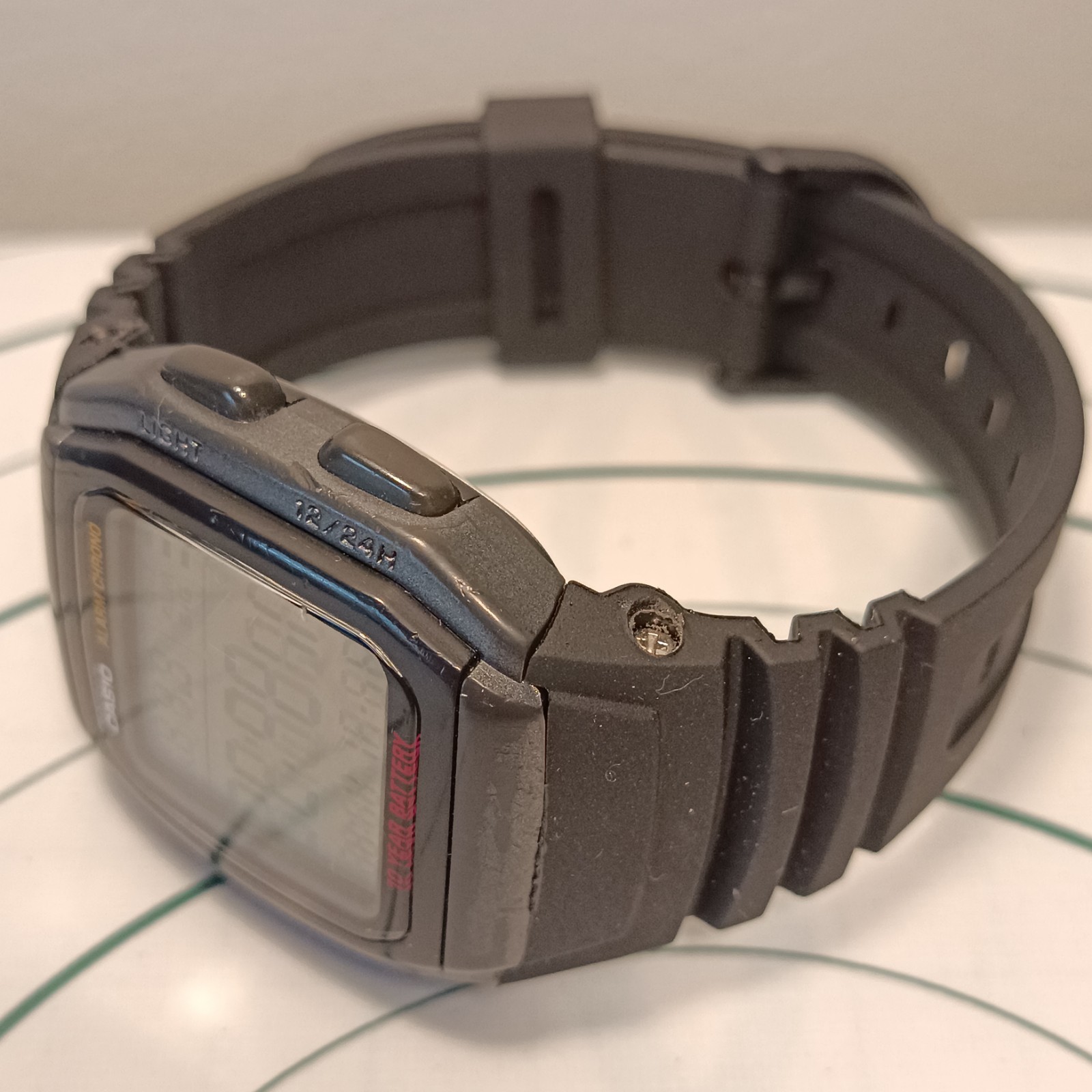 Casio Illuminator Men’s Black Digital Alarm Chronograph 50m 3239 W-96H New Strap