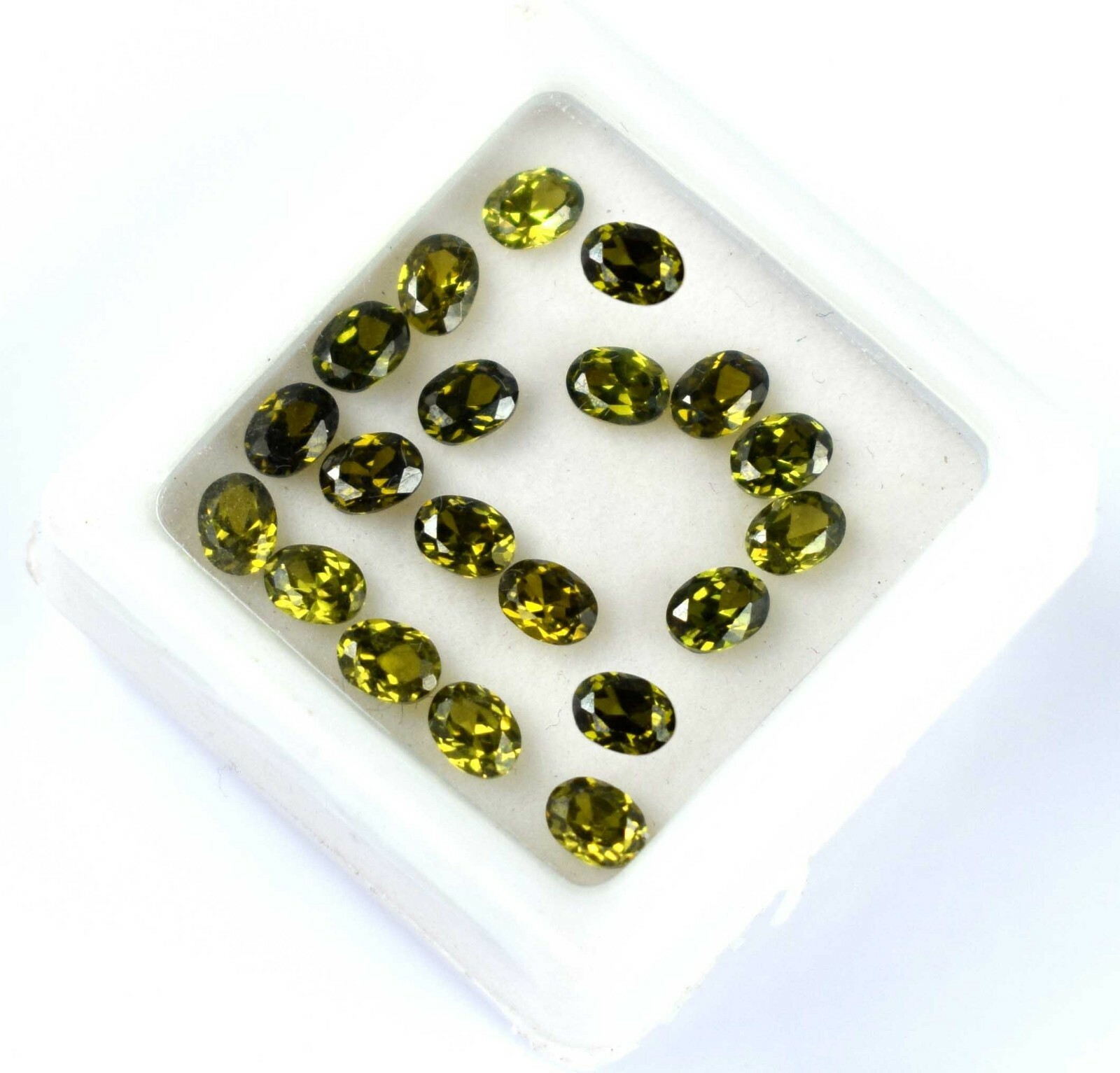 6.40 Ct/3 mm Oval Green Tourmaline Natural Gemstone 20 Pcs Lot Certified BB04