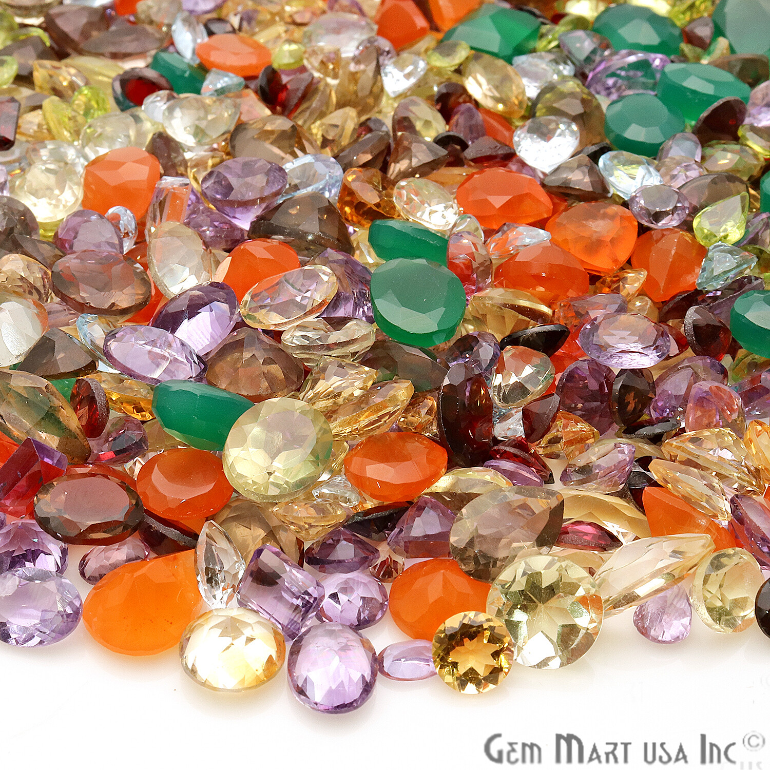Natural Loose Gemstone Mixed Gems Carat Lot Mix Faceted Cut Semi Precious Stone