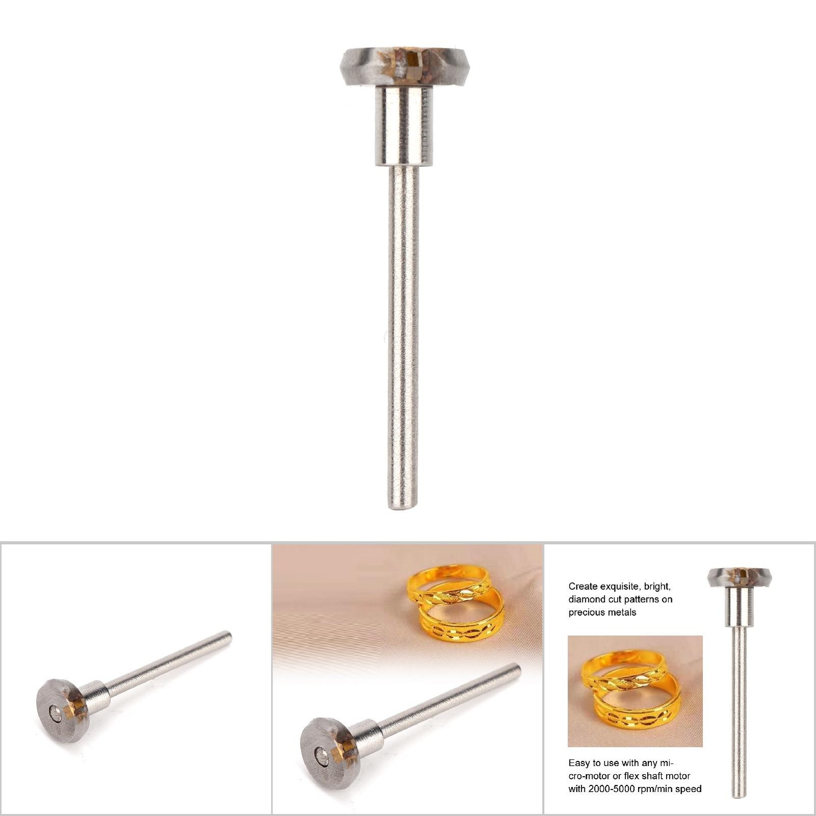 ¸Diamond Cut Flywheel Shank Jewelry Cutting Engraving Making Accessory (150De