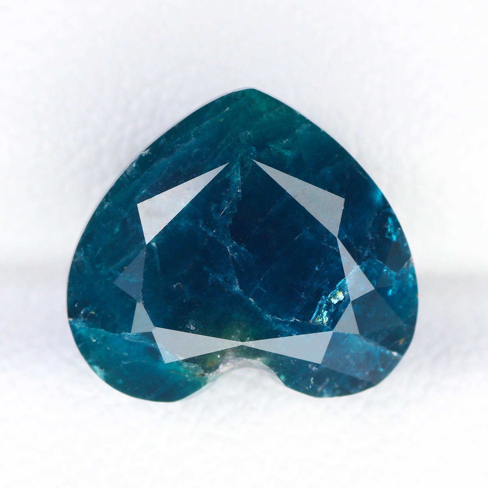5.05Ct Excellent Perfect Heart 11.9×10.6 MM 100%Natural Blue Green Germany HAUYN